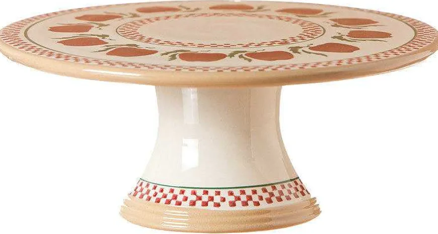 Hot 9" Footed Cake Plate Apple Serving