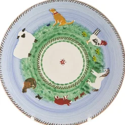 Cheap 9" Footed Cake Plate Assorted Animals St Patrick'S Day