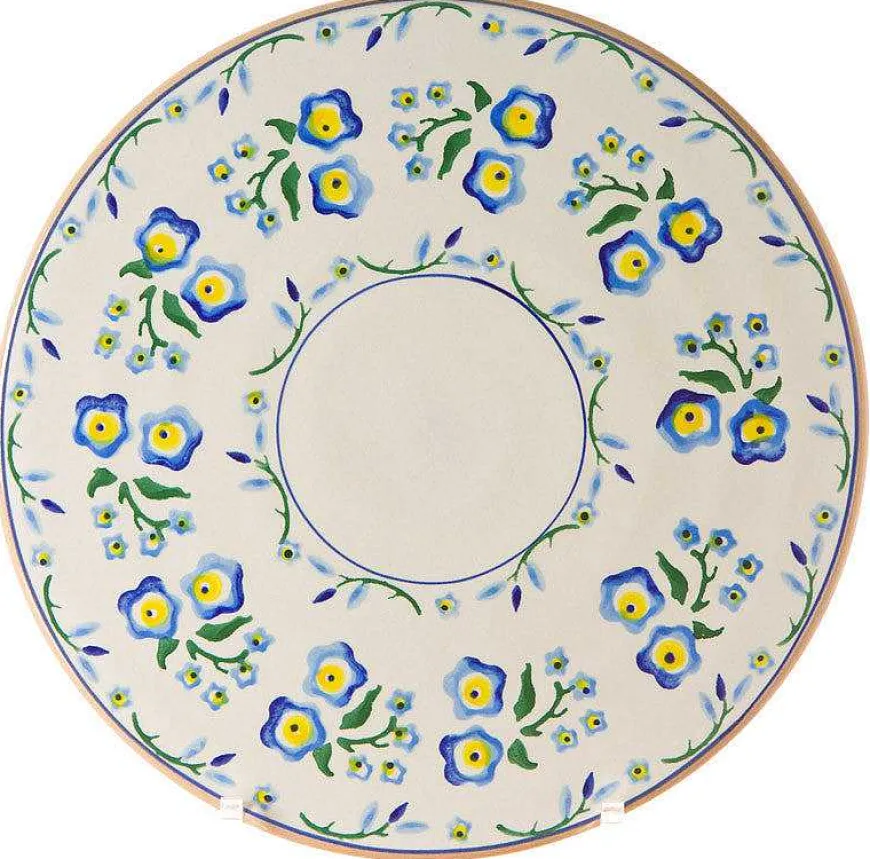 Cheap 9" Footed Cake Plate Forget Me Not Easter