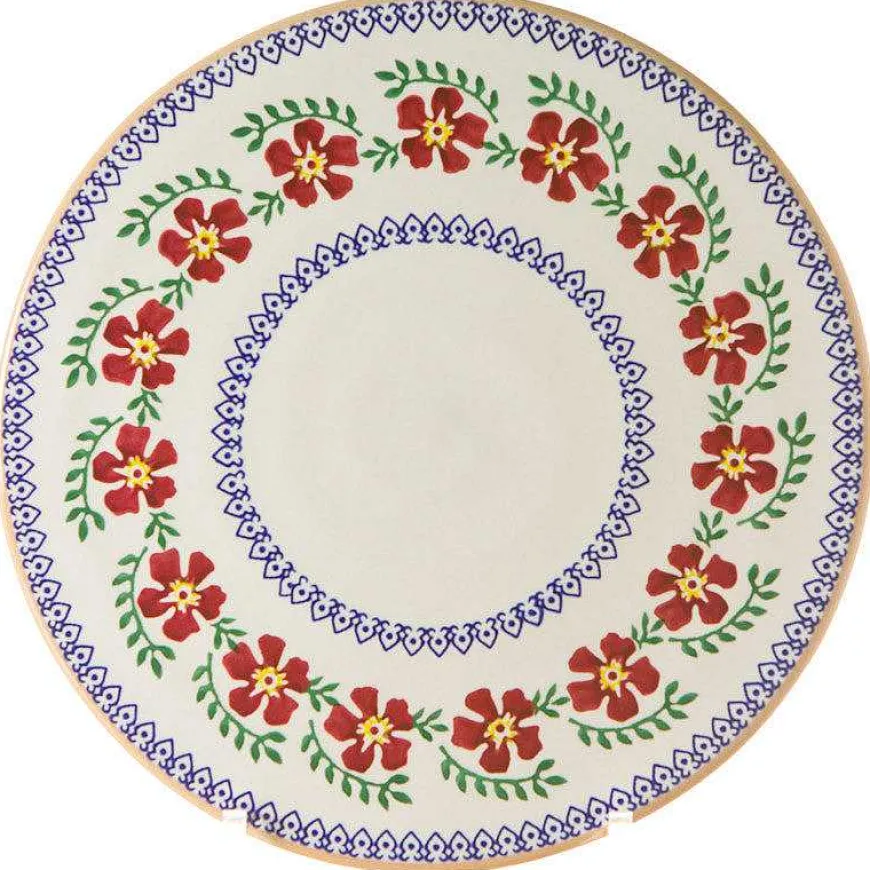 New 9" Footed Cake Plate Old Rose Tea Fanatic'S Gifts