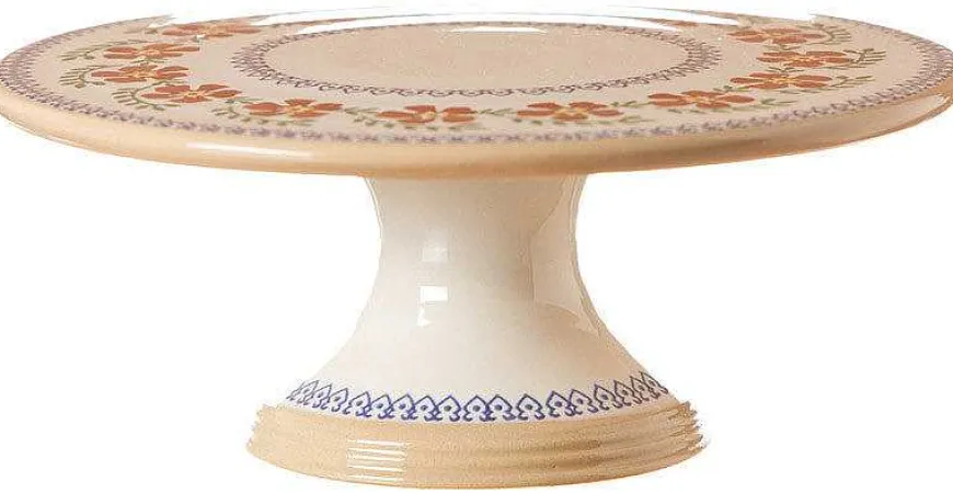 Flash Sale 9" Footed Cake Plate Old Rose Hostess Gifts