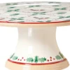 Online 9" Footed Cake Plate Winter Robin Tea Fanatic'S Gifts
