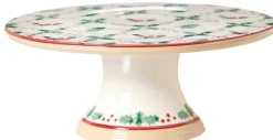 Shop 9" Footed Cake Plate Winter Robin Serving