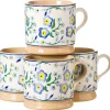 Best Sale 4 Small Mugs Forget Me Not Special Event Gifts