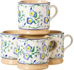 Online 4 Small Mugs Forget Me Not Coffee Addict'S Gifts