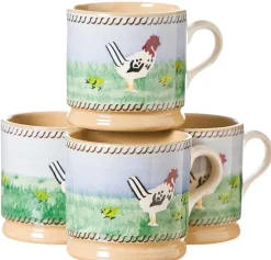 Best 4 Small Mugs Hen Coffee Addict'S Gifts