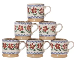 Cheap 6 Small Mugs Old Rose Mugs