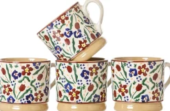 Fashion 4 Small Mugs Wild Flower Meadow Special Event Gifts