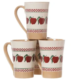 Store 4 Tall Mugs Apple Apple