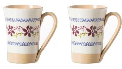 Best Sale 2 Tall Mugs Clematis Clematis
