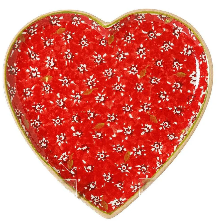 Cheap Cookie Jar And Medium Heart Plate Lawn Red Gift Sets