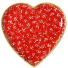 Best Sale Cookie Jar And Medium Heart Plate Lawn Red Storage Jars