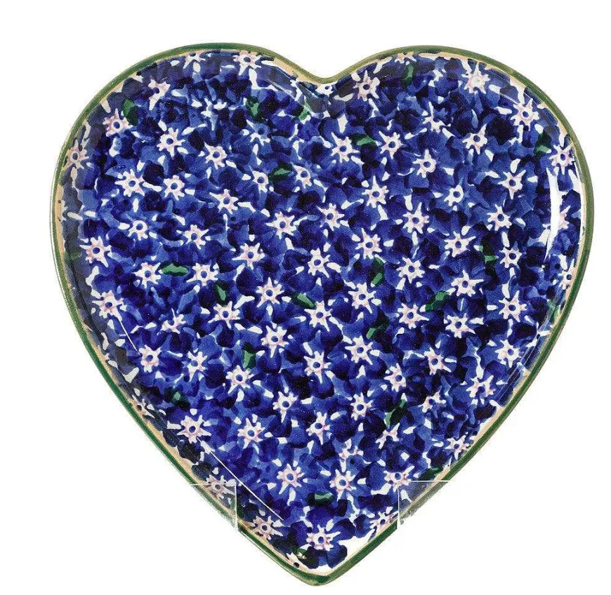Sale Cookie Jar And Medium Heart Plate Lawn Dark Blue Gift Sets