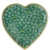Outlet Cookie Jar And Medium Heart Plate Lawn Green Valentine'S Day