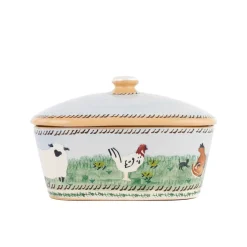 Best Sale Covered Butterdish Assorted Animals Easter