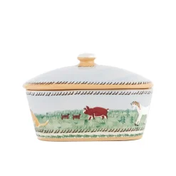 Best Covered Butterdish Assorted Animals Tea Fanatic'S Gifts