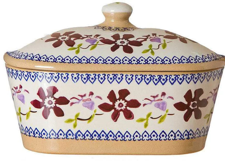 Fashion Covered Butterdish Clematis Serving Accessories