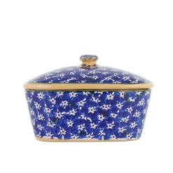 Clearance Covered Butterdish Dark Blue Lawn Serving Accessories