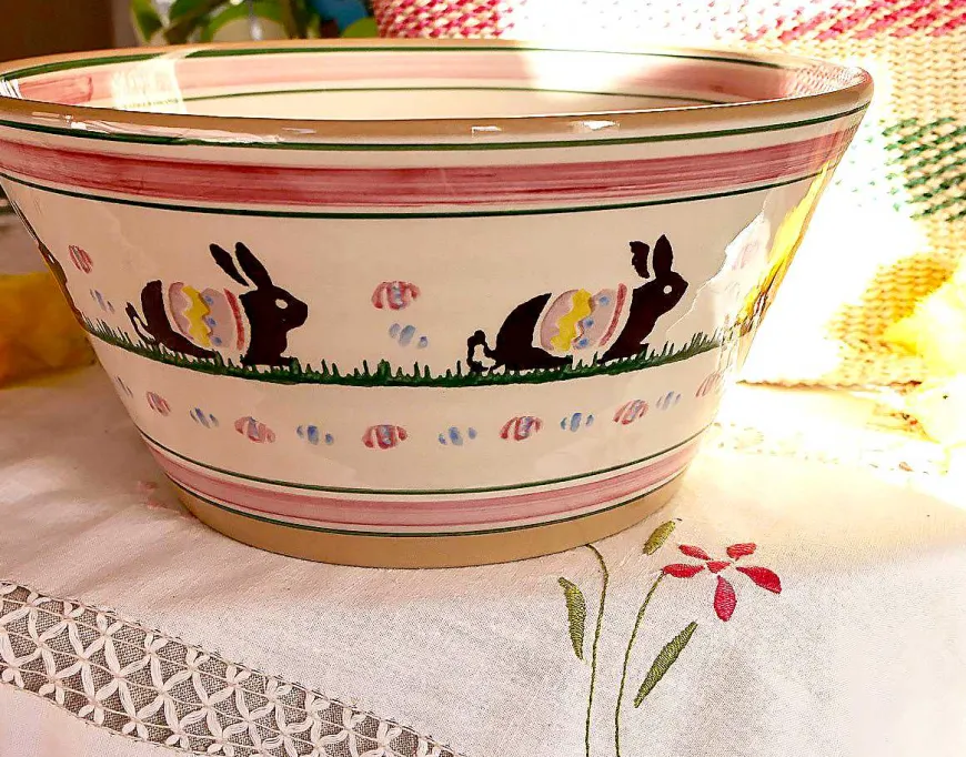 New Large Angled Bowl Easter Bunny 2022 House Warming Gifts