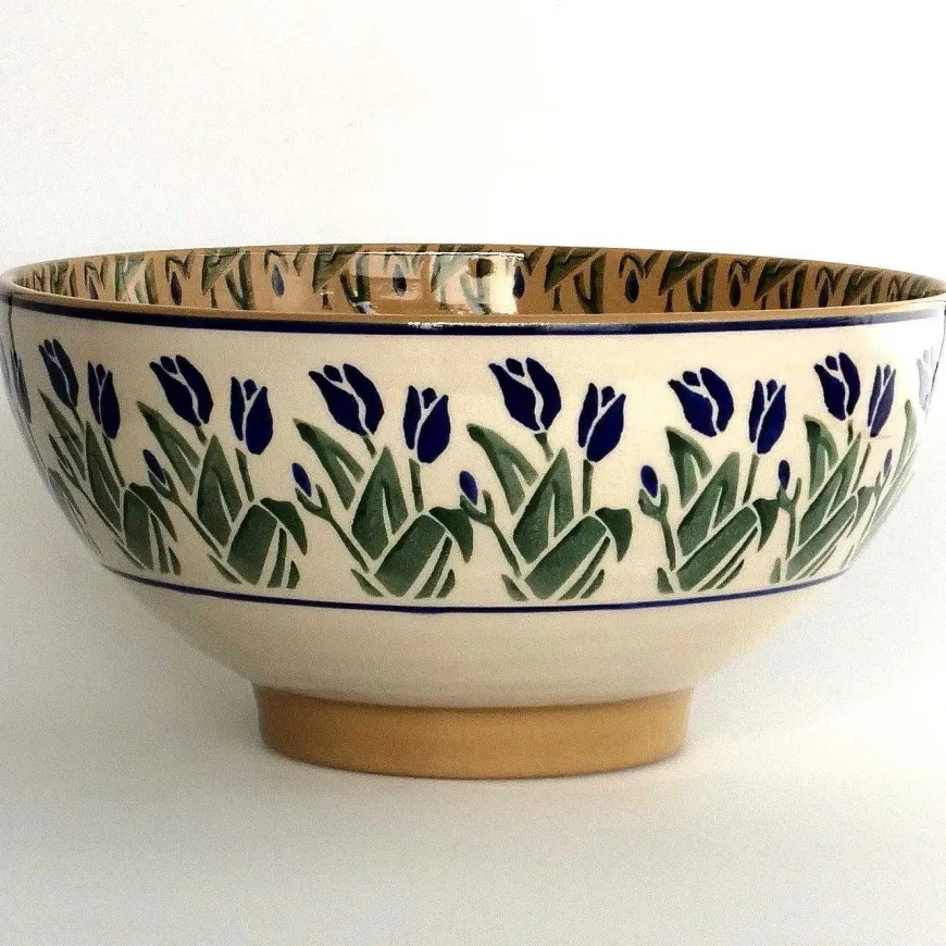 Online Large Bowl Blue Blooms Bowls