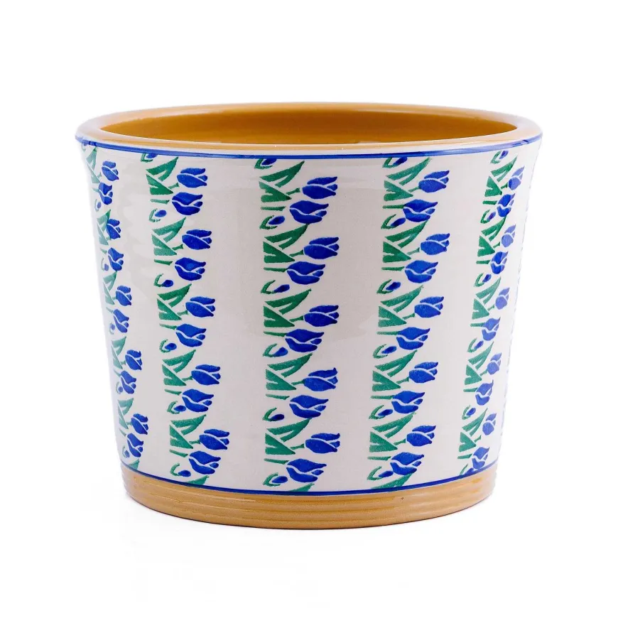 Cheap Large Cache Pot Indoor Blue Blooms Blue Blooms