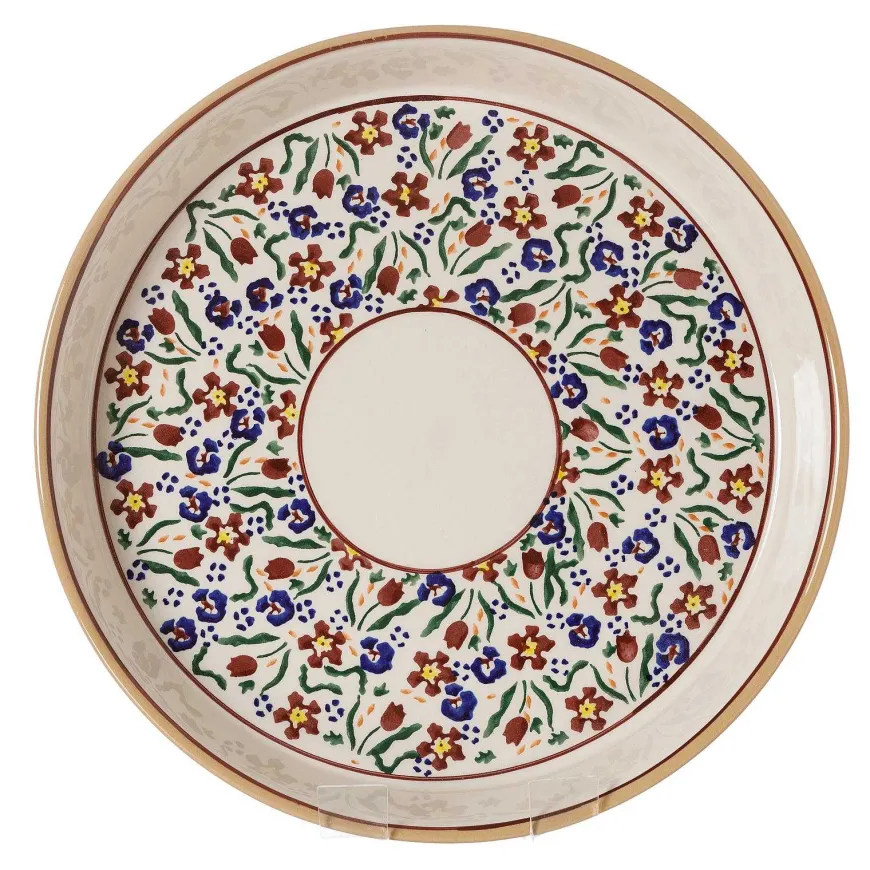 Outlet Large Quiche Dish Wild Flower Meadow Wild Flower Meadow