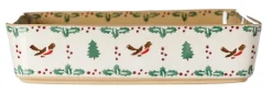 Best Sale Large Rectangular Oven Dish Winter Robin Food Lover'S Gifts