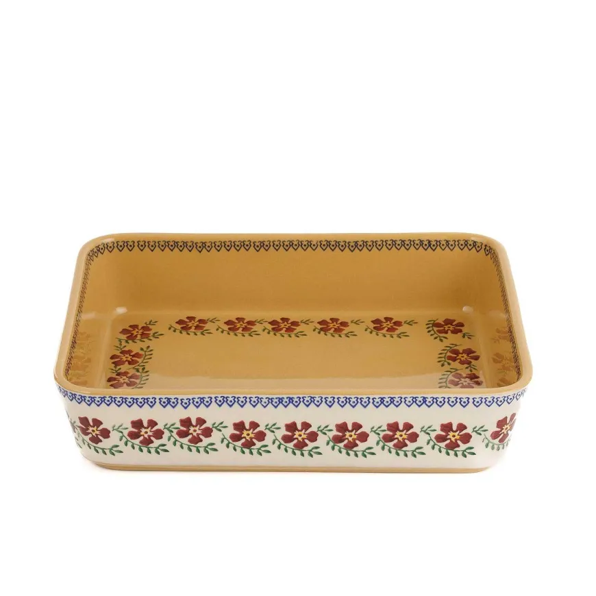 New Large Rectangular Oven Dish Old Rose Old Rose