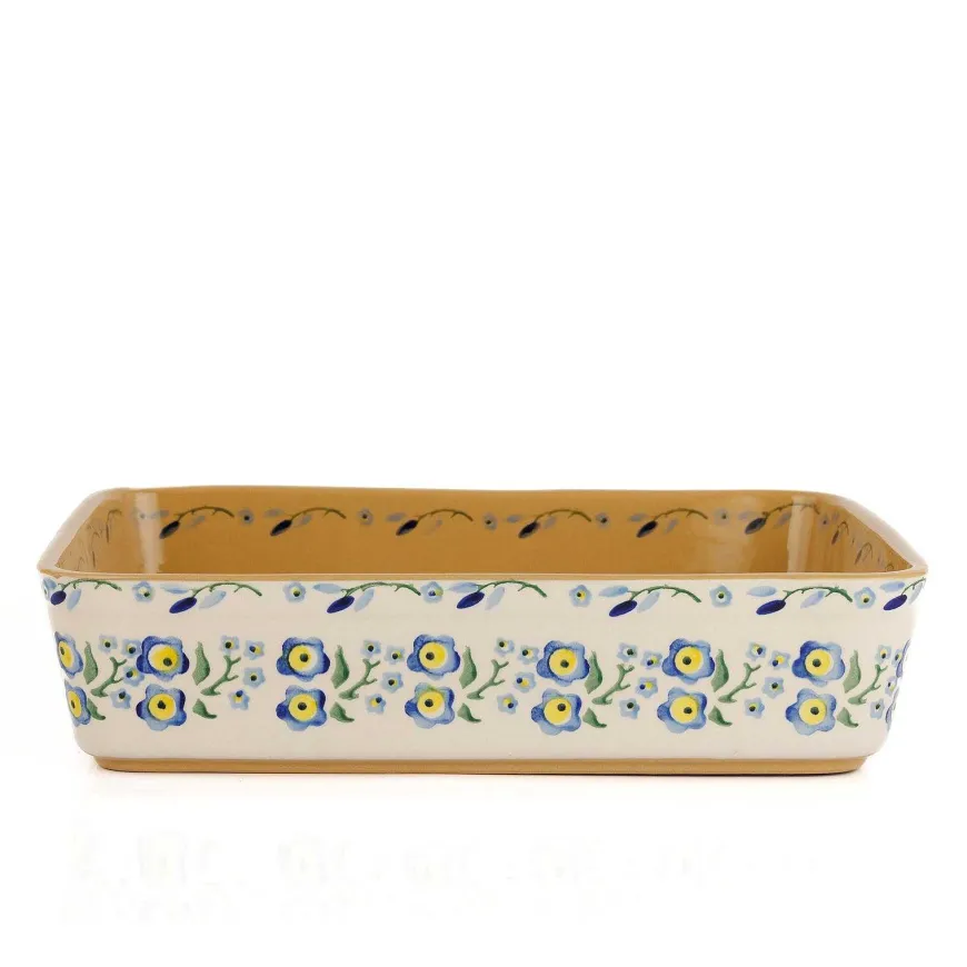 Clearance Large Rectangular Oven Dish Forget Me Not Oven Friendly Dishes
