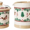 Clearance Lidded Sugar Bowl And Small Cylinder Jug Winter Robin Gift Sets