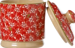 Online Lidded Sugar Bowl Lawn Red Lawn