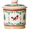 Online Lidded Sugar Bowl Winter Robin Winter Robin