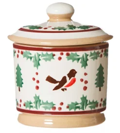 Online Lidded Sugar Bowl Winter Robin Winter Robin