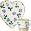 Outlet Medium Heart Plate And Small Mug Clover St Patrick'S Day