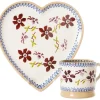 Clearance Medium Heart Plate And Small Mug Clematis Valentine'S Day