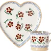 Best Sale Medium Heart Plate And Small Mug Old Rose Valentine'S Day