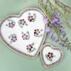 Shop Medium Heart Plate And Tiny Heart Plate Old Rose Old Rose