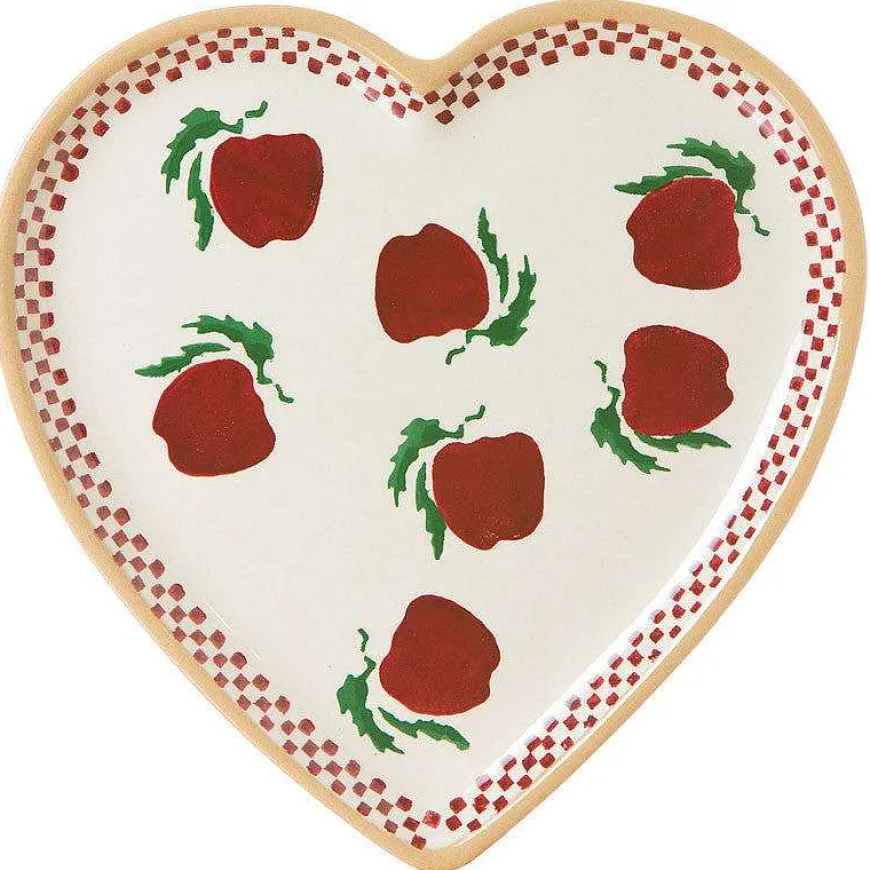 Flash Sale Medium Heart Plate Apple Apple
