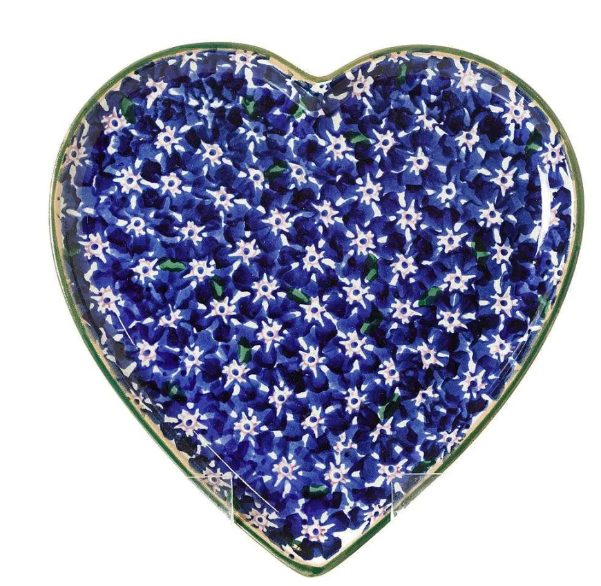Discount Medium Heart Plate Dark Blue Lawn Valentine'S Day