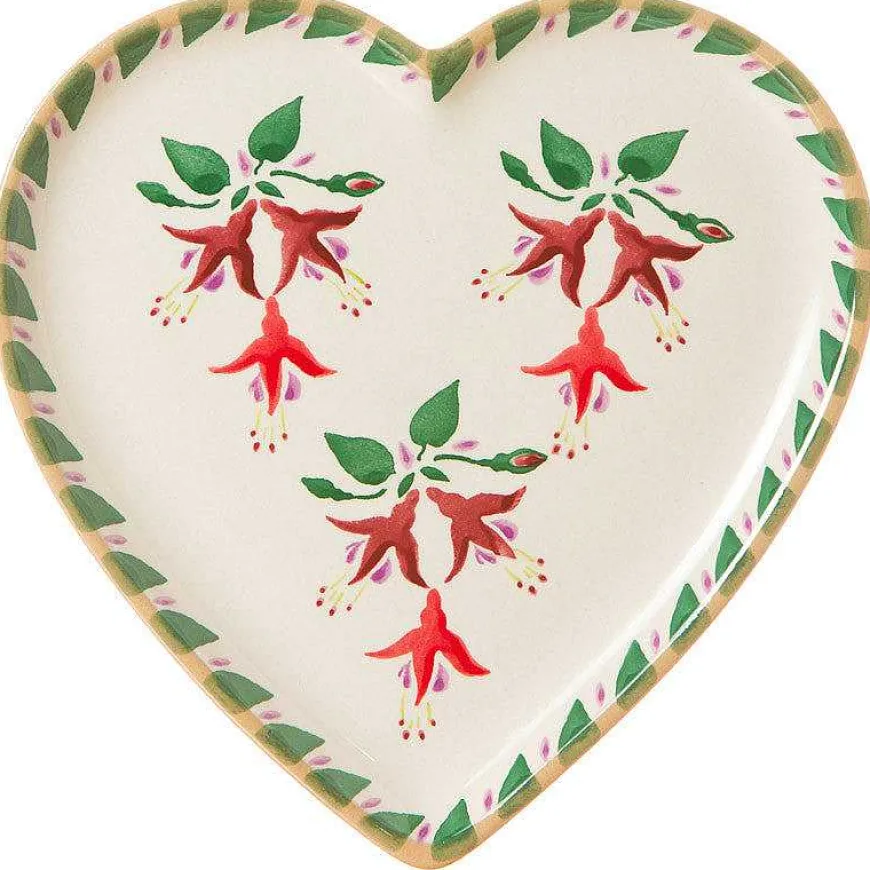 Sale Medium Heart Plate Fuchsia Valentine'S Day