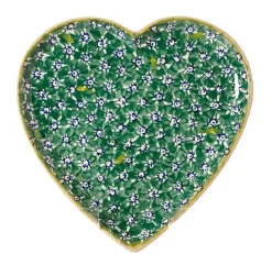 Cheap Medium Heart Plate Green Lawn Plates
