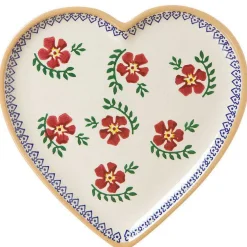 New Medium Heart Plate Old Rose Plates