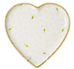 Store Medium Heart Plate White Lawn Easter