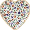 Flash Sale Medium Heart Plate Wild Flower Meadow Plates