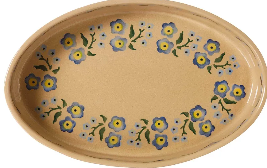 Cheap Medium Oval Oven Dish Forget Me Not Oven Friendly Dishes