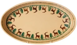 Sale Medium Oval Oven Dish Reindeer Reindeer