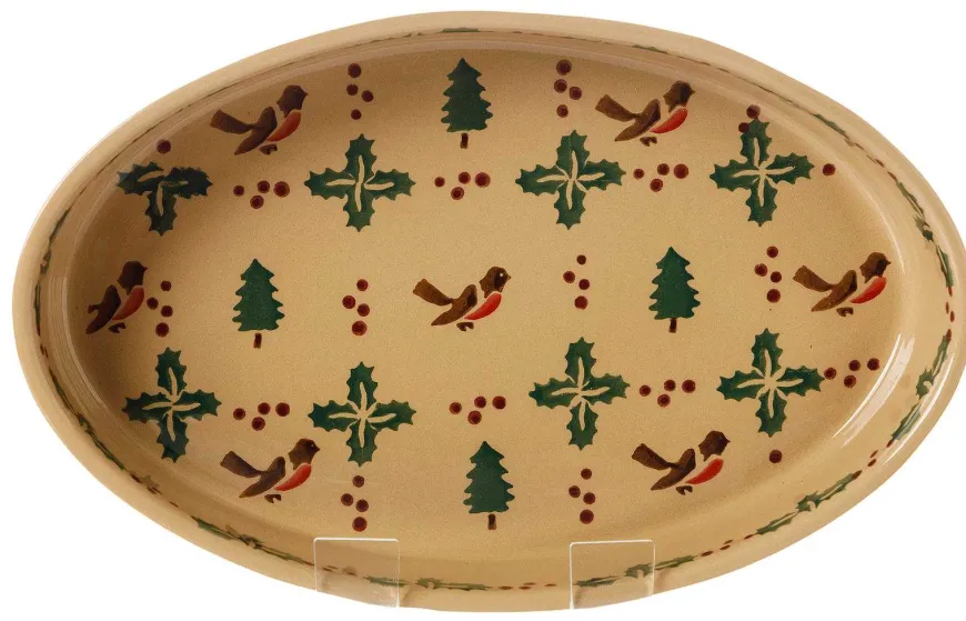 Best Medium Oval Oven Dish Winter Robin Oven Friendly Dishes