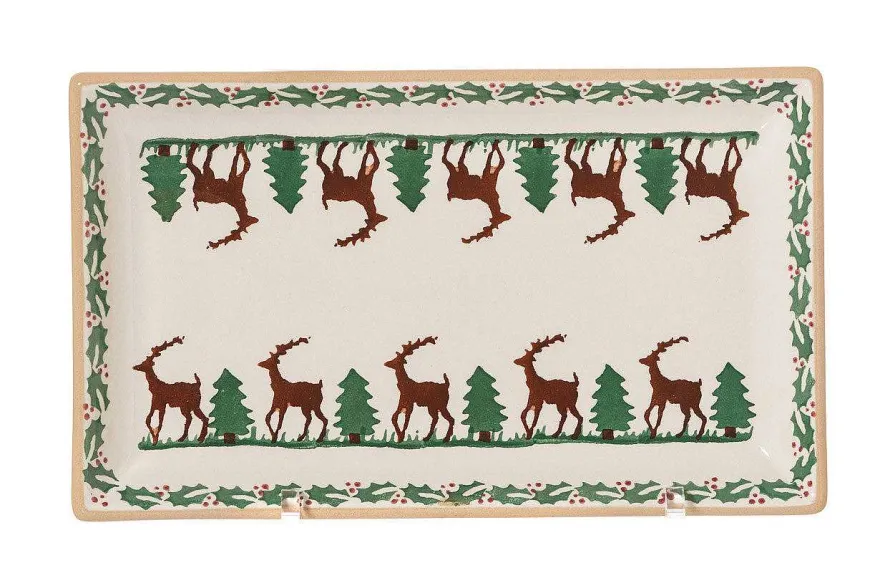 Best Sale Medium Rectangle Plate Reindeer Reindeer