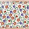 Outlet Medium Rectangle Plate Wild Flower Meadow Wild Flower Meadow