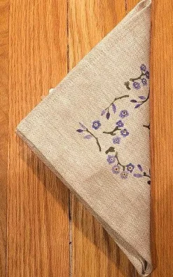 New Napkin Forget Me Not Linen Forget Me Not